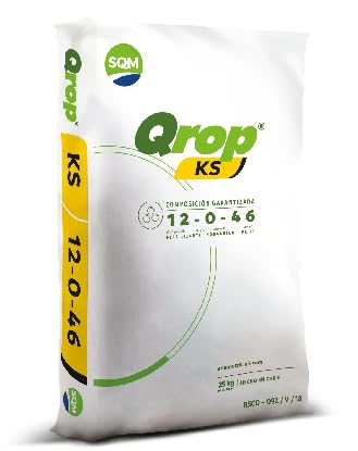 Qrop KS Granulado Mejor Conocido como Nitro-Phoska chileno, es una Fuente de potasio de rápida disponibilidad