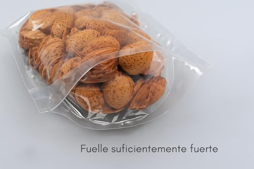 100 Bolsas Stand Up Pouch Cierre Hermético de Cremallera Resellable. Ideal para Envasado, Empaquetado y Exhibición de Alimentos. Almacena Frutos Secos, Café, Té, Azúcar, Caramelos