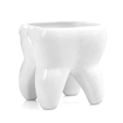 Maceta de Cerámica en Forma de Muela. Producto Artesanal, Hecho en México